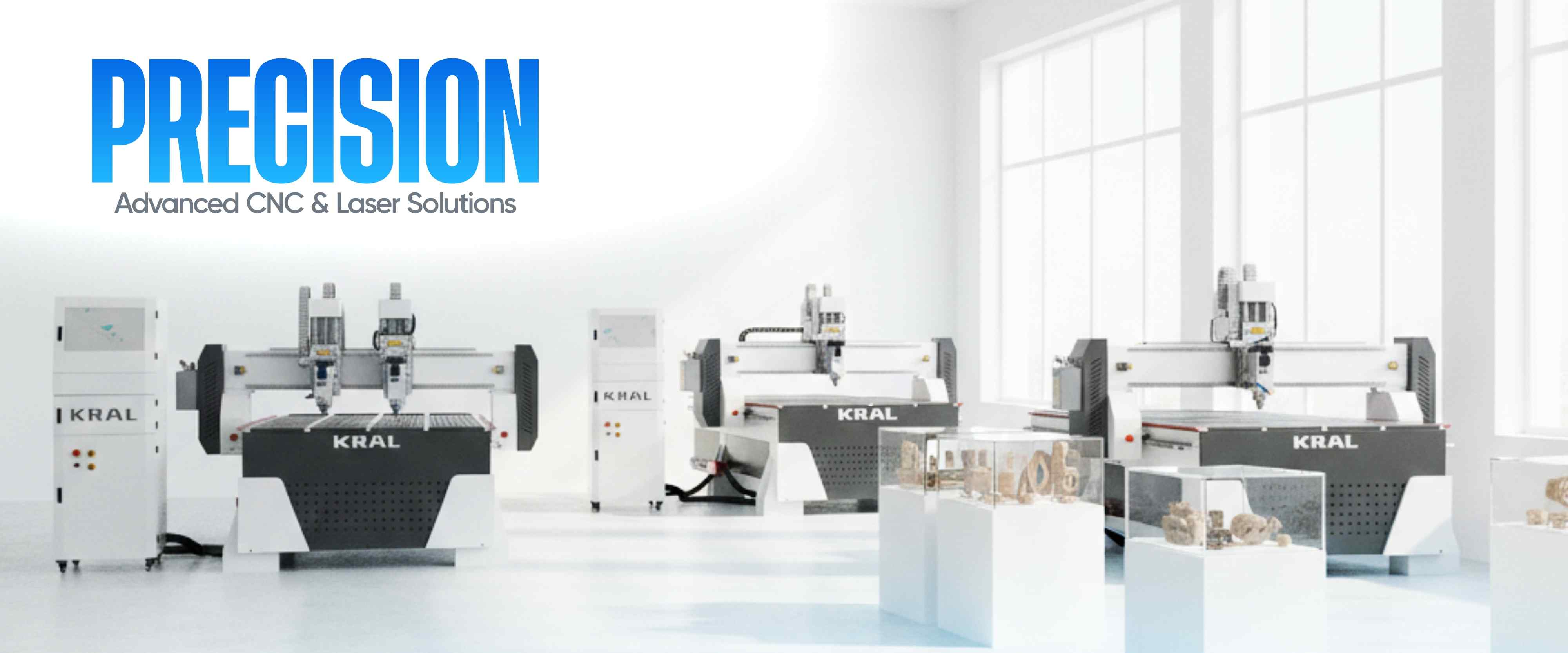 KRAL CNC machines and industrial showroom